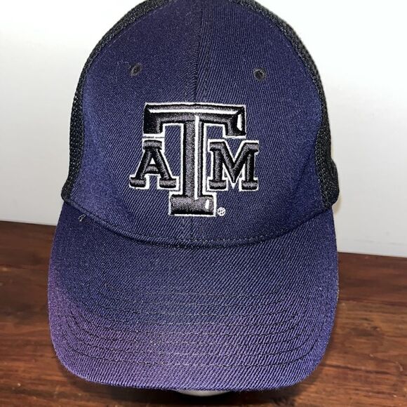 Rare Texas A & M Aggies game zephyr mesh back stretch baseball fitted cap hat - Picture 1 of 5